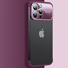Handyhülle Hülle Crystal Hartschalen Tasche Schutzhülle QC4 für Apple iPhone 15 Pro Max Fuchsie