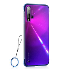 Handyhülle Hülle Crystal Hartschalen Tasche Schutzhülle S01 für Huawei Nova 5 Pro Blau