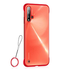 Handyhülle Hülle Crystal Hartschalen Tasche Schutzhülle S01 für Huawei Nova 5 Rot