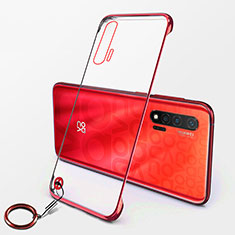 Handyhülle Hülle Crystal Hartschalen Tasche Schutzhülle S01 für Huawei Nova 6 Rot