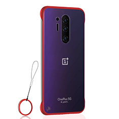 Handyhülle Hülle Crystal Hartschalen Tasche Schutzhülle S01 für OnePlus 8 Pro Rot