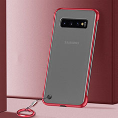 Handyhülle Hülle Crystal Hartschalen Tasche Schutzhülle S01 für Samsung Galaxy S10 Plus Rot