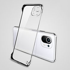 Handyhülle Hülle Crystal Hartschalen Tasche Schutzhülle S01 für Xiaomi Mi 11 Lite 5G Silber