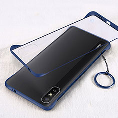 Handyhülle Hülle Crystal Hartschalen Tasche Schutzhülle S01 für Xiaomi Redmi 9A Blau