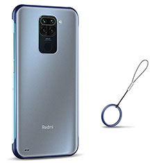 Handyhülle Hülle Crystal Hartschalen Tasche Schutzhülle S01 für Xiaomi Redmi Note 9 Blau