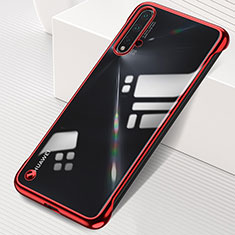 Handyhülle Hülle Crystal Hartschalen Tasche Schutzhülle S02 für Huawei Nova 5 Rot