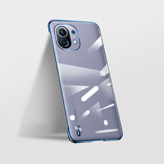 Handyhülle Hülle Crystal Hartschalen Tasche Schutzhülle S02 für Xiaomi Mi 11 Lite 5G Blau