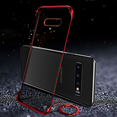 Handyhülle Hülle Crystal Hartschalen Tasche Schutzhülle S03 für Samsung Galaxy S10 Rot