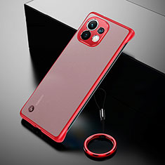 Handyhülle Hülle Crystal Hartschalen Tasche Schutzhülle S03 für Xiaomi Mi 11 Lite 5G NE Rot