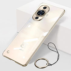 Handyhülle Hülle Crystal Rahmenlos Hartschalen Tasche Schutzhülle für Huawei Nova 11 Pro Gold