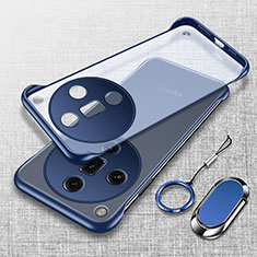 Handyhülle Hülle Crystal Rahmenlos Hartschalen Tasche Schutzhülle für Oppo Find X7 Ultra 5G Blau