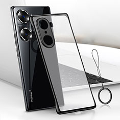 Handyhülle Hülle Crystal Rahmenlos Hartschalen Tasche Schutzhülle H01 für Huawei Honor 60 Pro 5G Schwarz