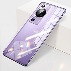 Handyhülle Hülle Crystal Rahmenlos Hartschalen Tasche Schutzhülle H03 für Huawei P60 Pro Violett