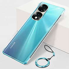 Handyhülle Hülle Crystal Rahmenlos Hartschalen Tasche Schutzhülle H04 für Huawei Honor 70 Pro+ Plus 5G Blau