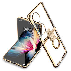 Handyhülle Hülle Crystal Tasche Schutzhülle AC2 für Huawei P50 Pocket Gold