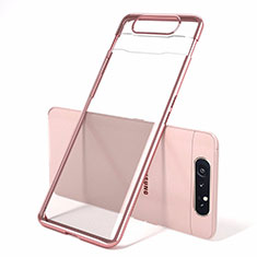 Handyhülle Hülle Crystal Tasche Schutzhülle H01 für Samsung Galaxy A80 Rosegold