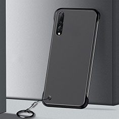 Handyhülle Hülle Crystal Tasche Schutzhülle S01 für Samsung Galaxy A70 Schwarz