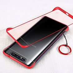 Handyhülle Hülle Crystal Tasche Schutzhülle S01 für Samsung Galaxy A80 Rot