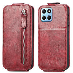 Handyhülle Hülle Flip Tasche Leder für Huawei Honor X6 Rot