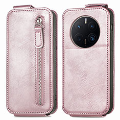 Handyhülle Hülle Flip Tasche Leder für Huawei Mate 50 Pro Rosegold