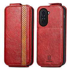 Handyhülle Hülle Flip Tasche Leder für Huawei Nova 10 Rot