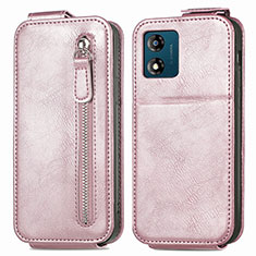 Handyhülle Hülle Flip Tasche Leder für Motorola Moto E13 Rosegold