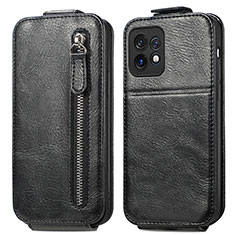 Handyhülle Hülle Flip Tasche Leder für Motorola Moto Edge 40 Pro 5G Schwarz