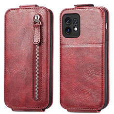 Handyhülle Hülle Flip Tasche Leder für Motorola Moto Edge Plus (2023) 5G Rot