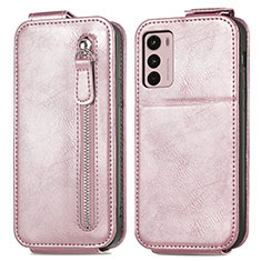 Handyhülle Hülle Flip Tasche Leder für Motorola Moto G42 Rosegold