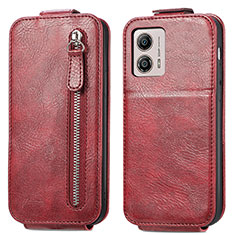 Handyhülle Hülle Flip Tasche Leder für Motorola Moto G53 5G Rot