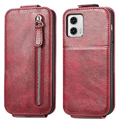 Handyhülle Hülle Flip Tasche Leder für Motorola Moto G73 5G Rot