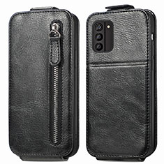 Handyhülle Hülle Flip Tasche Leder für Nokia G100 Schwarz