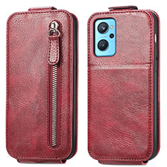 Handyhülle Hülle Flip Tasche Leder für Oppo A96 4G Rot