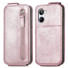 Handyhülle Hülle Flip Tasche Leder für Realme 10 4G Rosegold