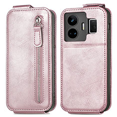 Handyhülle Hülle Flip Tasche Leder für Realme GT5 5G Rosegold