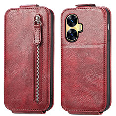 Handyhülle Hülle Flip Tasche Leder für Realme Narzo N55 Rot