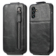 Handyhülle Hülle Flip Tasche Leder für Samsung Galaxy A04s Schwarz