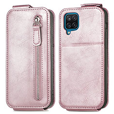 Handyhülle Hülle Flip Tasche Leder für Samsung Galaxy A12 5G Rosegold