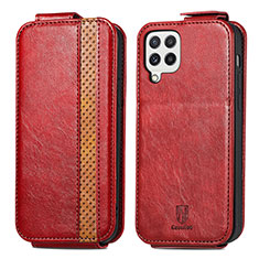 Handyhülle Hülle Flip Tasche Leder für Samsung Galaxy A22 4G Rot