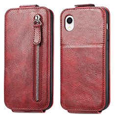 Handyhülle Hülle Flip Tasche Leder für Samsung Galaxy A22 5G SC-56B Rot