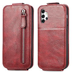 Handyhülle Hülle Flip Tasche Leder für Samsung Galaxy A32 4G Rot