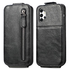 Handyhülle Hülle Flip Tasche Leder für Samsung Galaxy A32 4G Schwarz