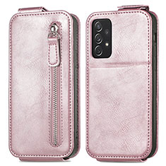 Handyhülle Hülle Flip Tasche Leder für Samsung Galaxy A72 5G Rosegold