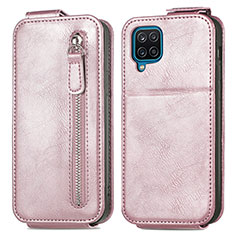 Handyhülle Hülle Flip Tasche Leder für Samsung Galaxy M12 Rosegold