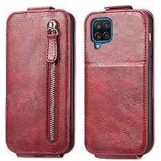 Handyhülle Hülle Flip Tasche Leder für Samsung Galaxy M12 Rot