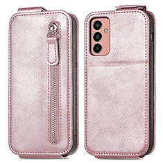 Handyhülle Hülle Flip Tasche Leder für Samsung Galaxy M13 4G Rosegold