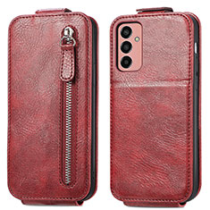 Handyhülle Hülle Flip Tasche Leder für Samsung Galaxy M13 4G Rot