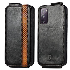 Handyhülle Hülle Flip Tasche Leder für Samsung Galaxy S20 Lite 5G Schwarz