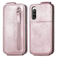 Handyhülle Hülle Flip Tasche Leder für Sony Xperia 10 IV Rosegold