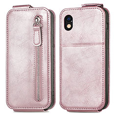 Handyhülle Hülle Flip Tasche Leder für Sony Xperia Ace III Rosegold